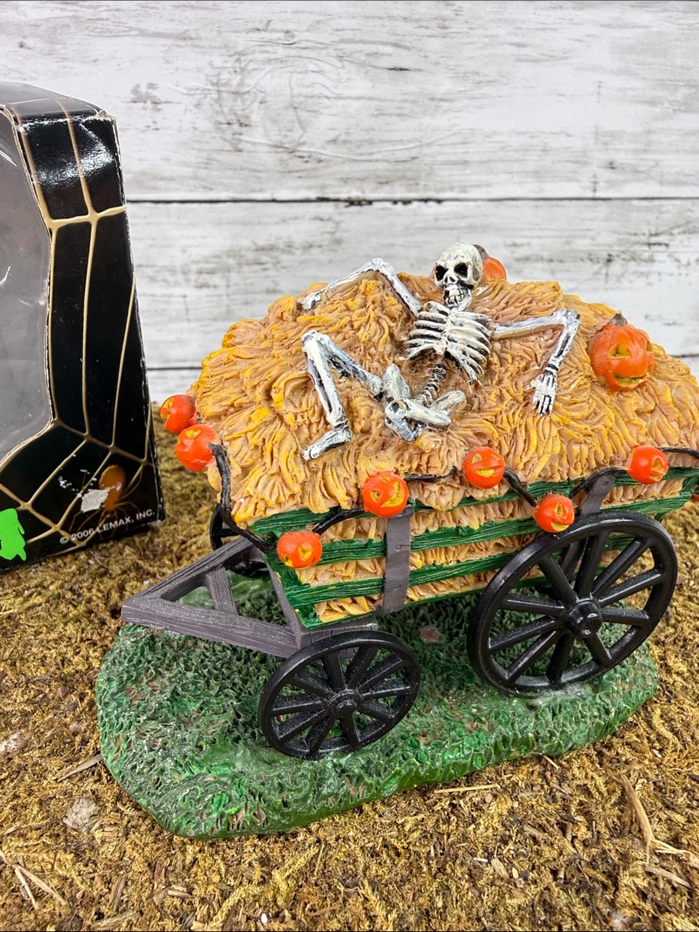 Lemax Spooky Town "Spooky Haywagon" Halloween Village Accessory- Retired